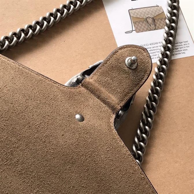 Dionysus GG small shoulder bag with taupe - Image 10