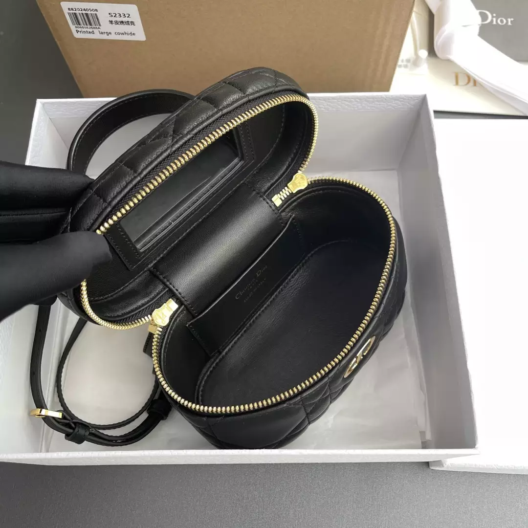 Dior Caro Mini Vanity Case Macrocannage Lambskin - Repbags.ru - Image 8