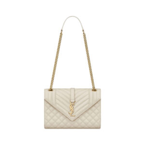 Envelope Medium in Quilted Grain de Poudre Embossed Leather bag