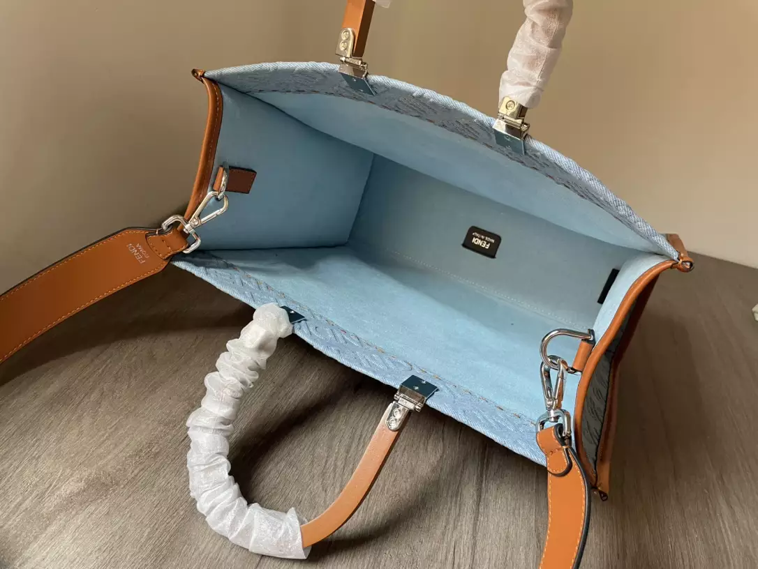 Fendi Sunshine Medium Light Blue Denim - Repbags.ru - Image 9