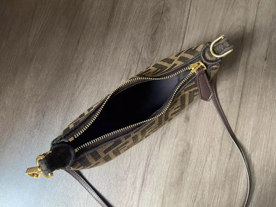Fendigraphy Mini Brown FF Jacquard Fabric Bag - Repbags.ru - Image 8