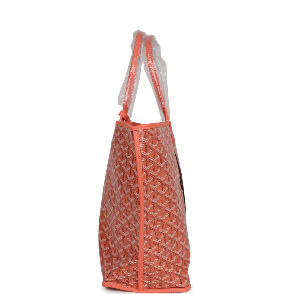 Goyard Goyardine Coral Anjou PM Embroidered Seahorse Bag Palladium Hardware - Image 5