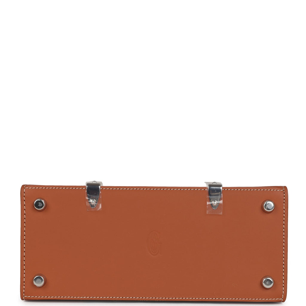 Goyard Saigon Structure Mini Bag Black and Brown Goyardine Canvas Palladium Hardware - Image 7