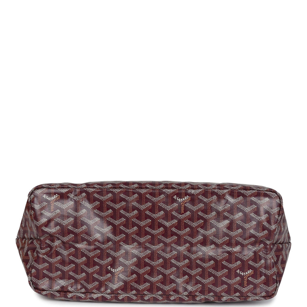 Goyard Goyardine Canvas Burgundy Saint Louis PM Tote Palladium Hardware - Image 8