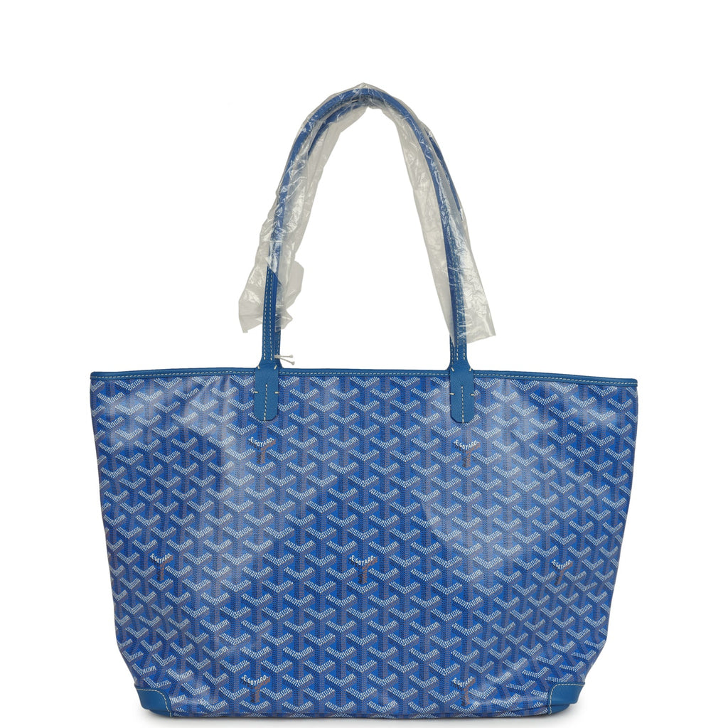 Goyard Goyardine Canvas Sky Blue Artois MM Tote Palladium Hardware - Image 5
