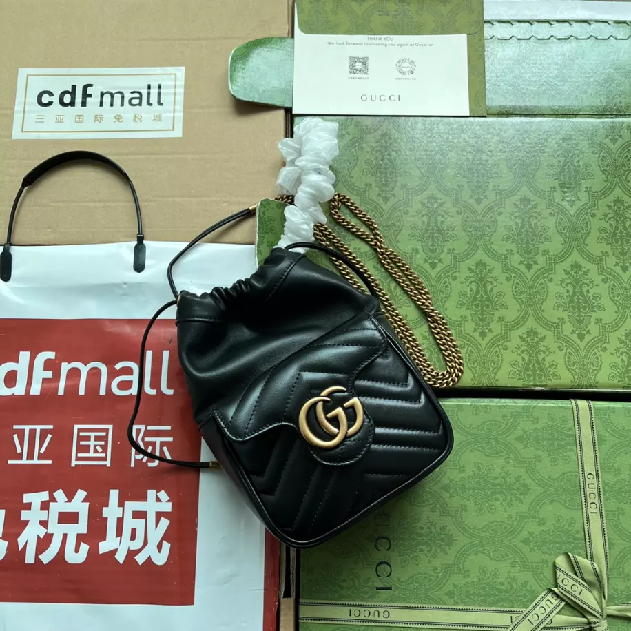 GG Marmont Mini Bucket Bag - Image 3