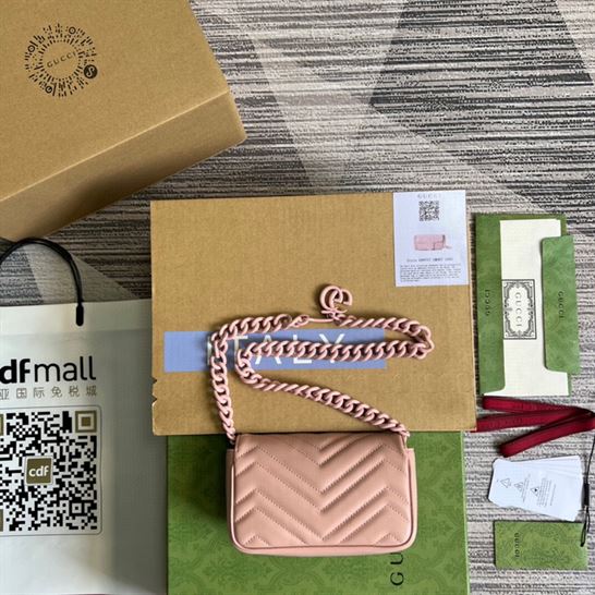 GG Marmont belt bag Light pink chevron - Image 5