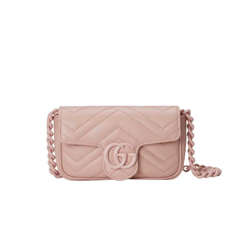 GG Marmont belt bag Light pink chevron