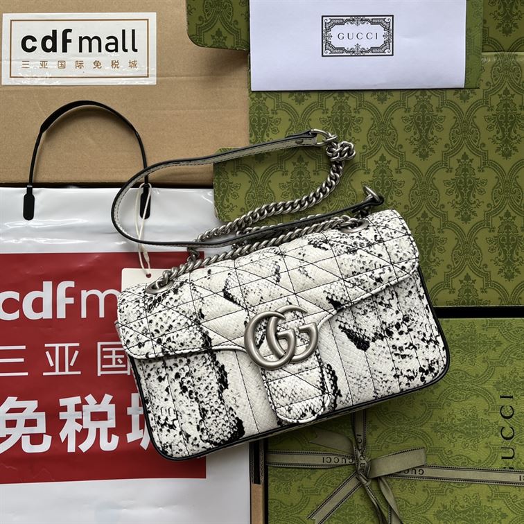 GG Marmont small python shoulder bag - Image 3