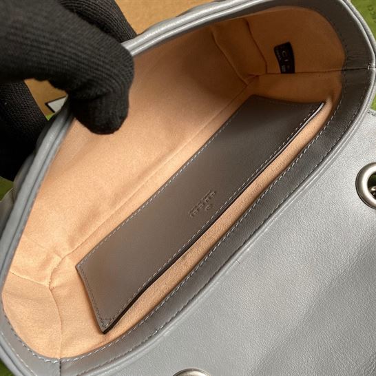 GG Marmont small shoulder bag Dark grey - Image 9