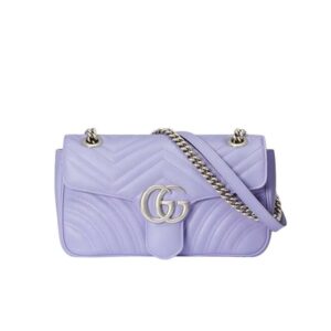 GG Marmont small shoulder bag Lilac leather