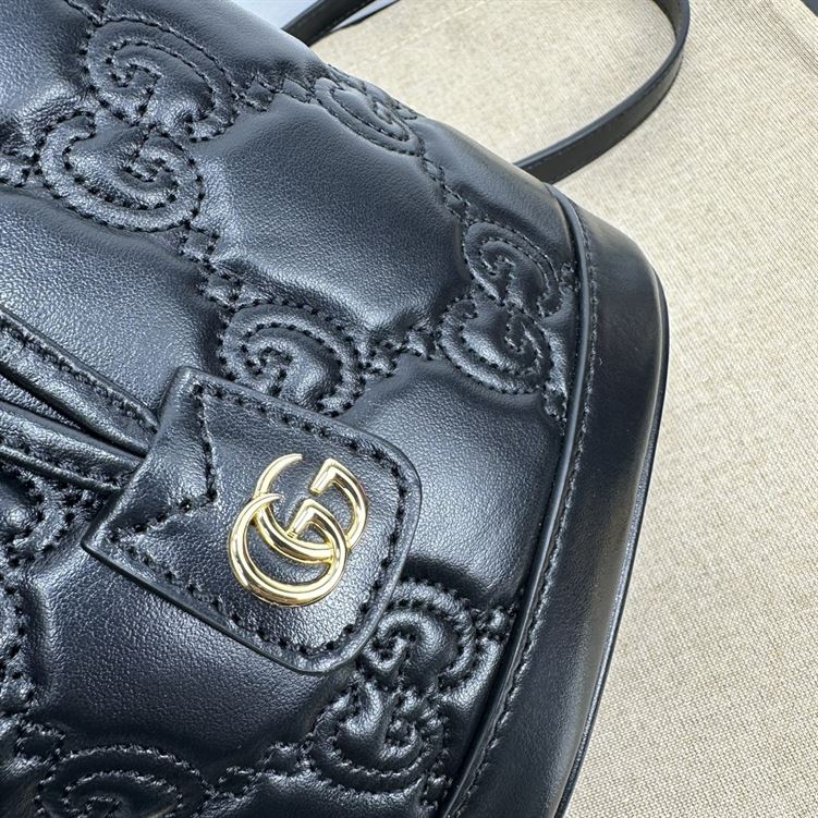 GG Matelassé bucket bag Black GG leather - Image 9
