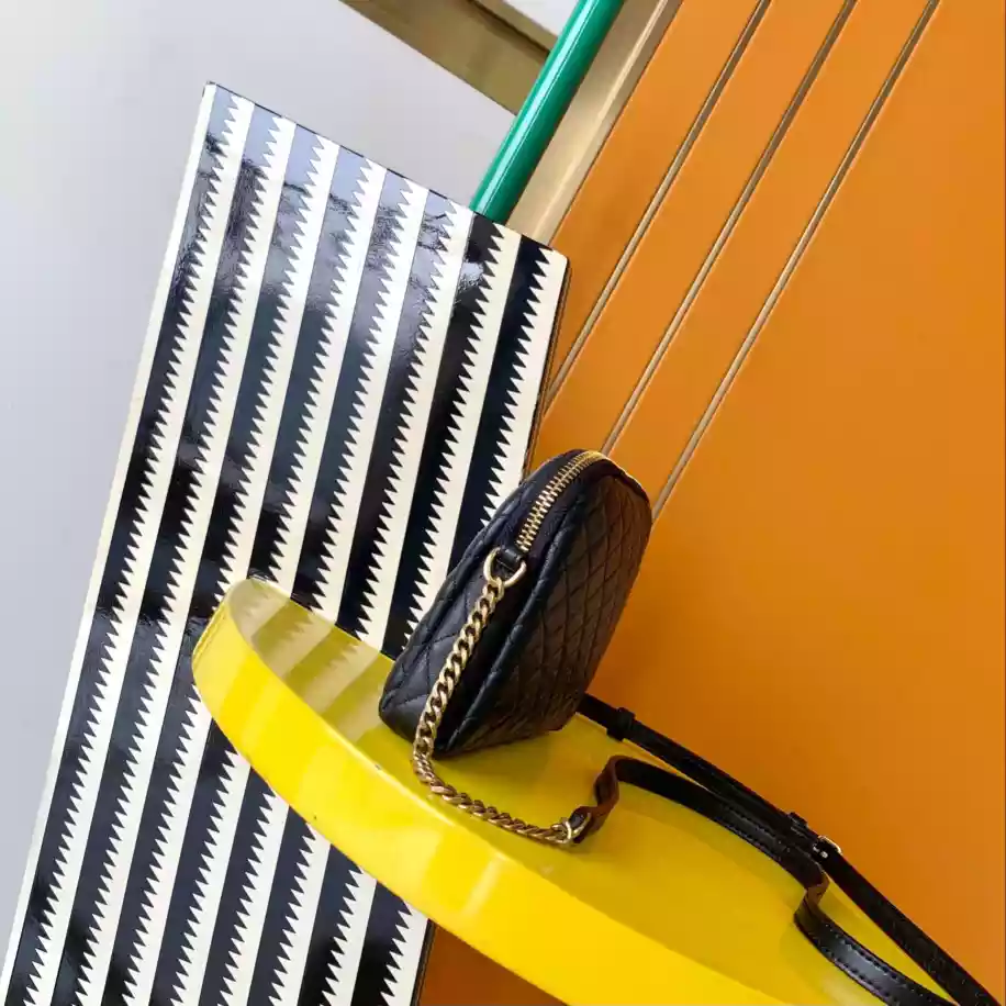 Gaby Zipped Pouch in Quilted Lambskin - Image 9