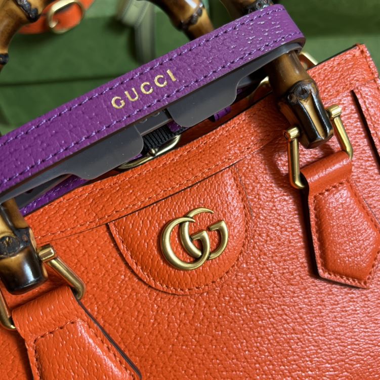 Gucci Diana mini tote bag Orange leather - Image 10