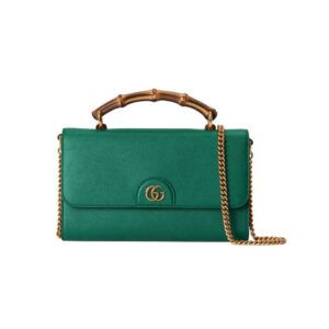Gucci Diana small shoulder bag Emerald green leather - GB067