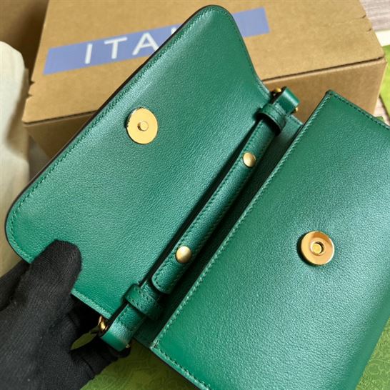 Gucci Diana small shoulder bag Emerald green leather - GB067 - Image 10