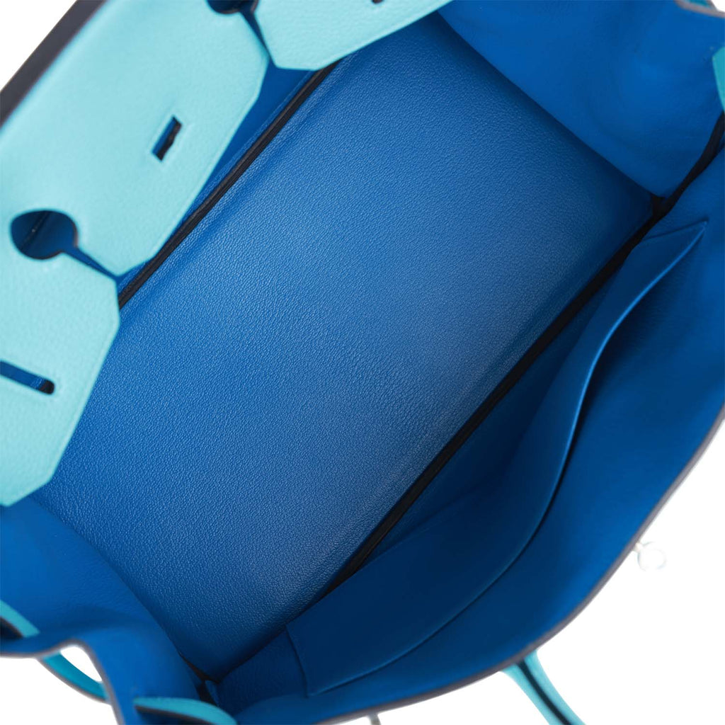 Hermes Special Order (HSS) Birkin 35 Bleu du Nord Verso Togo Brushed Palladium Hardware - Image 9
