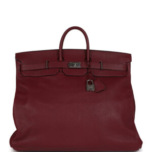Vintage Hermes Birkin HAC 50 Rouge H Fjord Palladium Hardware
