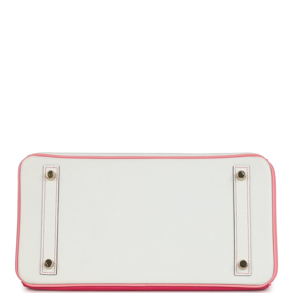 Pre-owned Hermes Special Order (HSS) Birkin 30 White, Rose Confetti and Rose Tyrien Epsom Brushed Gold Hardware - Image 7