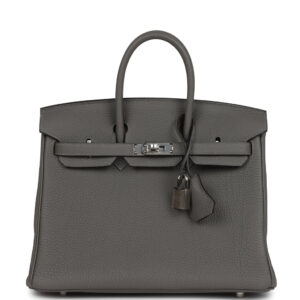 Hermes Birkin 25 Gris Meyer Togo Palladium Hardware