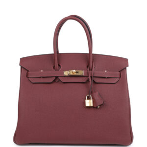 Hermes Birkin 35 Rouge H Togo Gold Hardware