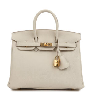Hermes Birkin 25 Craie Togo Gold Hardware