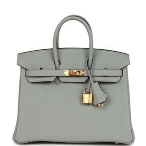 Hermes Birkin 25 Bleu Glacier Togo Gold Hardware