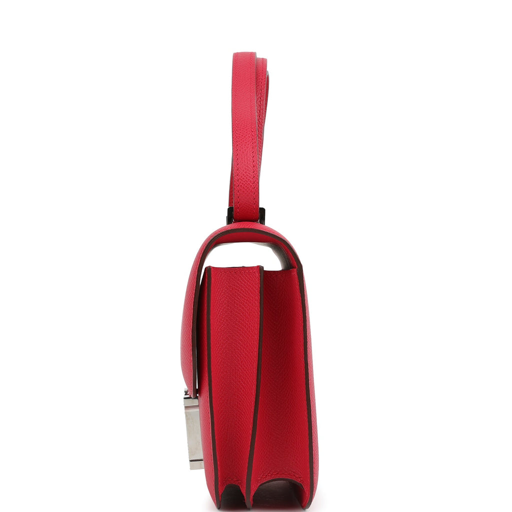 Pre-owned Hermes Constance 18 Rose Extreme Epsom Marquette Palladium Hardware - Image 5