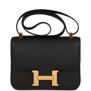 Hermes Constance 1-24 Black Epsom Gold Hardware