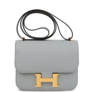 Hermes Constance 18 Bleu Glacier Epsom Gold Hardware