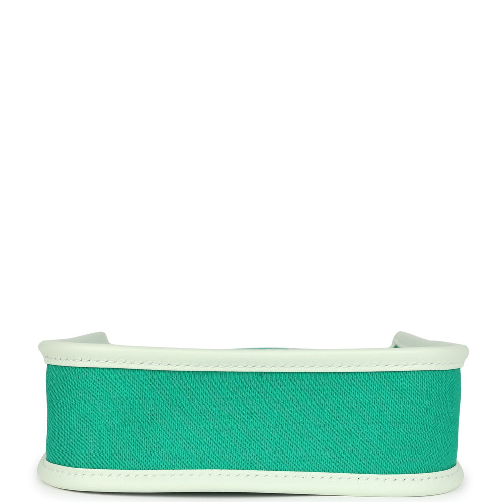 Hermes Neo Evelyne TPM Menthe Officier Canvas and Vert Fizz Swift Palladium Hardware - Image 7