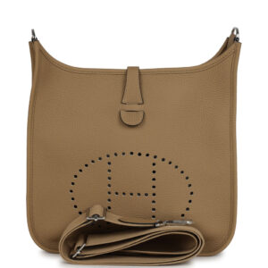 Hermes Evelyne III PM Poussiere Clemence Palladium Hardware