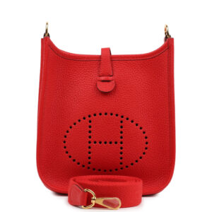 Hermes Evelyne TPM Rouge De Couer Clemence Gold Hardware