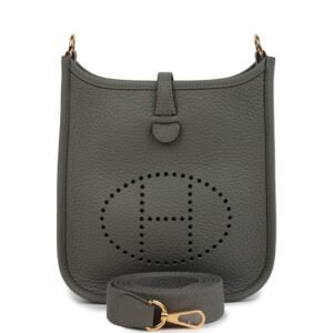 Hermes Evelyne TPM Gris Meyer Clemence Gold Hardware