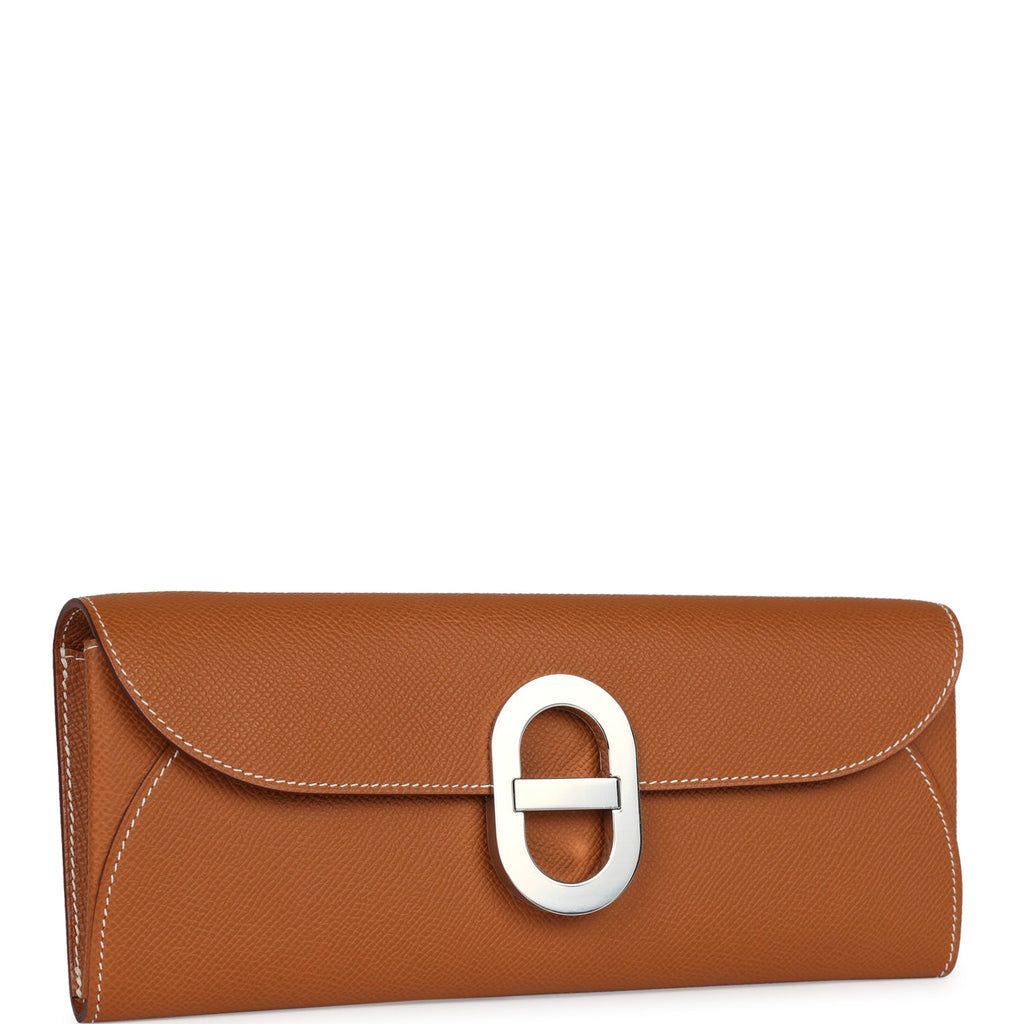Hermes Maillon Chaine d' Ancre Wallet to Go Gold Epsom Palladium Hardware - Image 3
