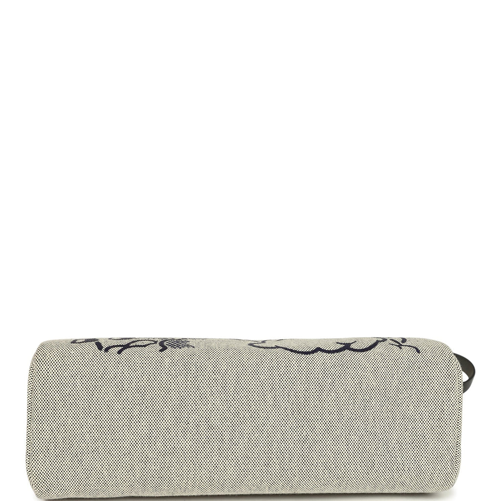 Pre-owned Hermes Herbag Zip Pegase Pop PM 31 Ecru Toile H Canvas and Black Hunter Palladium Hardware - Image 11