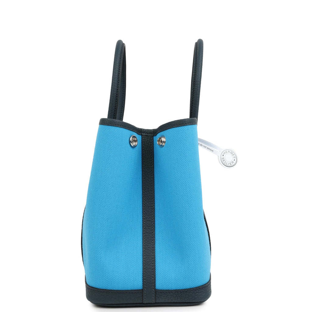 Hermes Garden Party 30 Bleu Riviera Officier Canvas and Bleu de Prusse Negonda Palladium Hardware - Image 4