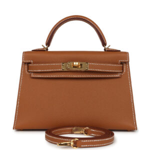 Hermes Kelly Sellier 20 Gold Epsom Gold Hardware