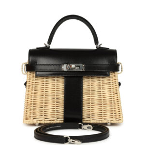 Hermes Mini Picnic Kelly 20 Black Box Palladium Hardware