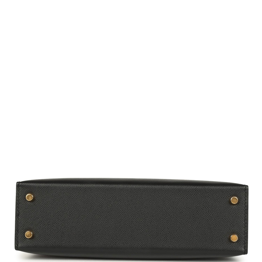 Hermes Kelly Sellier 20 Black Madame and Shiny Alligator Touch Gold Hardware - Image 7