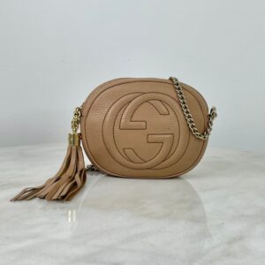 Gucci Nude Soho Mini Crossbody Bag W/ Chain