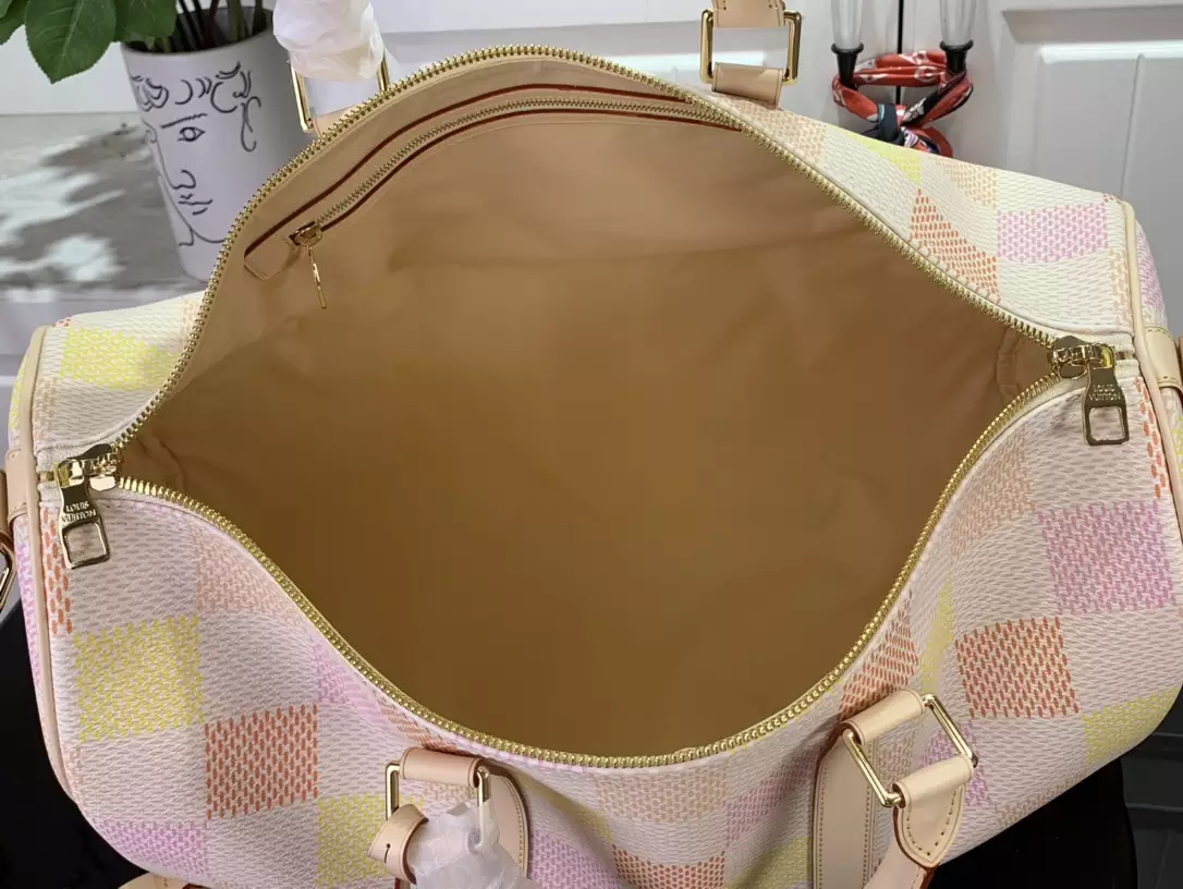 Keepall Bandoulière 45 Peach Damier Giant Canvas - Repbags.ru - Image 9