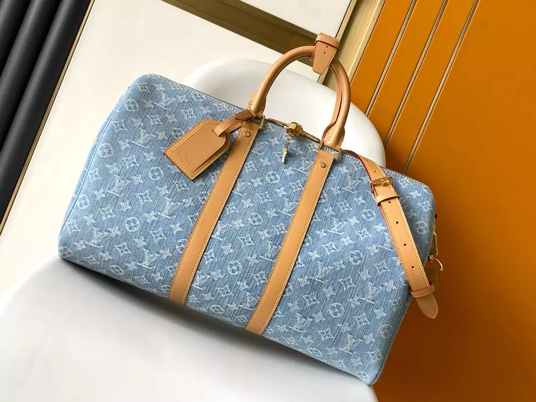 Keepall Bandoulière 45 Sky Denim Monogram Denim - Repbags.ru - Image 3