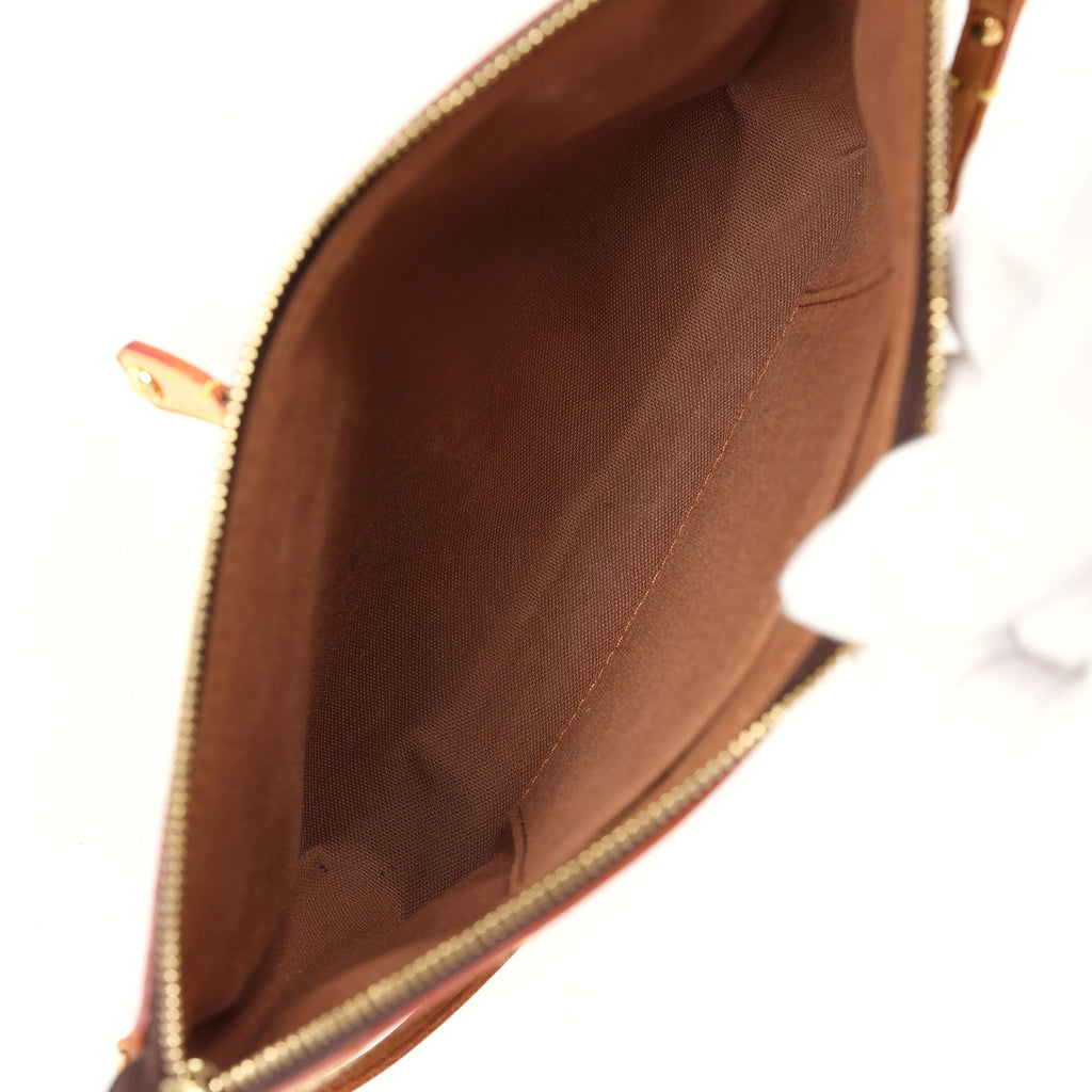 Vintage Louis Vuitton Pochette Accessories Brown Monogram Rivet Gold Hardware - Image 11