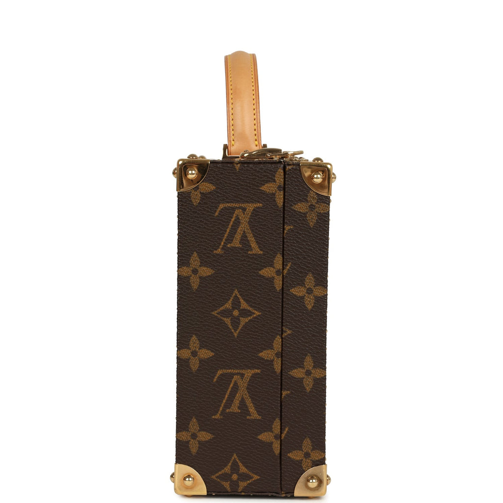 Vintage Louis Vuitton x Takashi Murakami Flower Head Jewelry Trunk Brown Multi Monogram Brass Hardware - Image 4