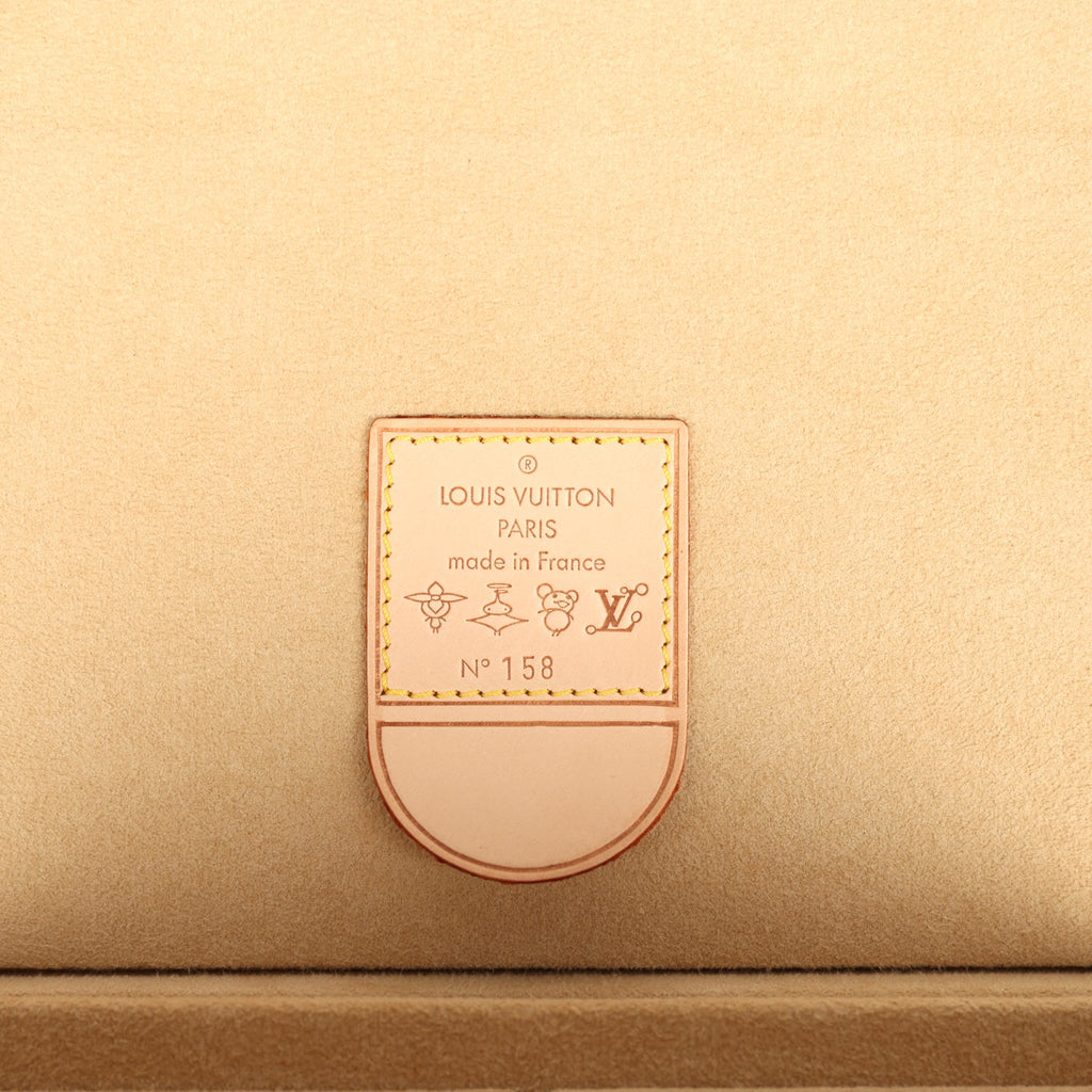 Vintage Louis Vuitton x Takashi Murakami Flower Head Jewelry Trunk Brown Multi Monogram Brass Hardware - Image 11