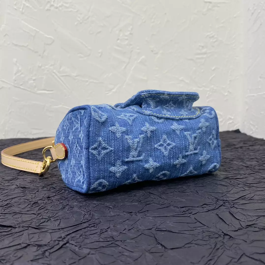 LV Nano Speedy Monogram Denim Blue - Repbags.ru - Image 5
