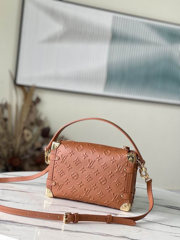 LV Side Trunk PM Tan Brown Calfskin Leather - Image 4