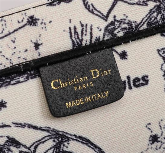Large Dior Book Tote Latte Toile de Jouy Zodiac Embroidery - DB039 - Image 10