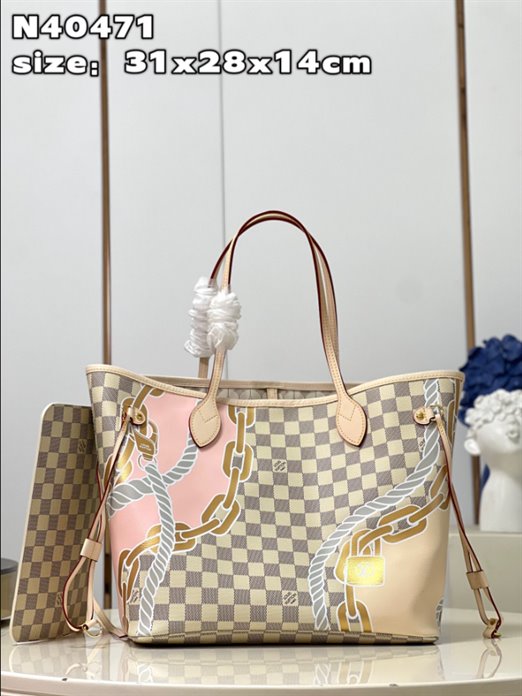 Louis Vuitton Neverfull MM Damier Azur Tote Bag - Image 3